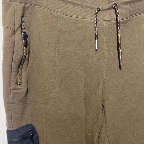 Columbia Men's Elastic Waist Drawstring Jogger Cropped Sweatpants Green Large - Picture 3 of 10